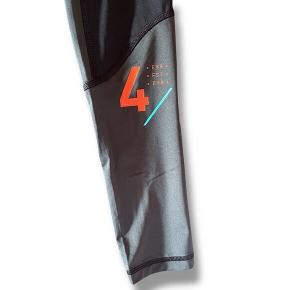 Reebok PlayIce Womens Leggings Sz Medium Black Compression Mesh Panel Athletic - Picture 5 of 8